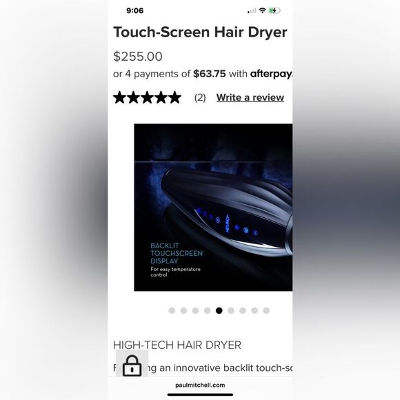 Nib paul mitchell neuro halo tourmaline touchscreen tech blow hair dryer/styler - Picture 5 of 12